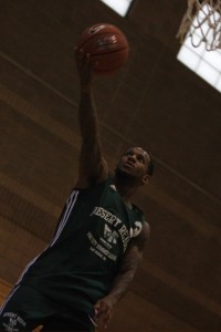 Pierre Jackson lays the ball in during the second week of action at the Desert Reign ProCity League over the summer.
