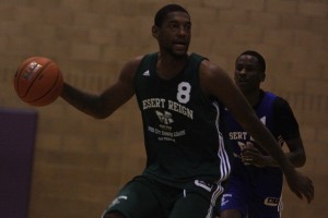 UNLV junior Roscoe Smith attacks the basket during the second week of action at the Desert Reign ProCity League over the summer.