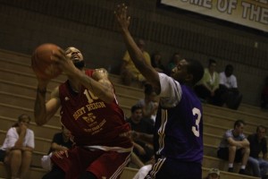 P’Allen Stinett (Palo Verde) pump fakes against a defender during the second week of action at the Desert Reign ProCity League over the summer.
