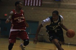 UNLV junior Jelan Kendrick drives down the lane during the final week of action at the Desert Reign ProCity League over the summer.